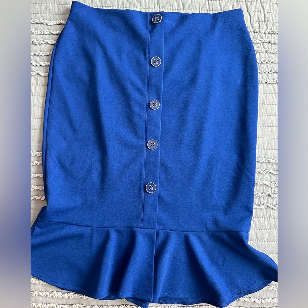 Royal Blue Trumpet Skirt